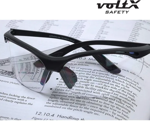 Vista 5 de voltX 'Constructor' - Gafas de seguridad de lectura bifocales (Transparente +1.0 Dioptrías) Certificadas ANSI Z87.1+ & CE EN166F / Gafas