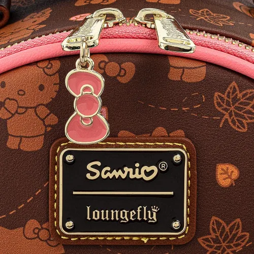 Vista 5 de Loungefly Sanrio Hello Kitty Pumpkin Spice Adult Womens Convertible Mini Backpack Purse