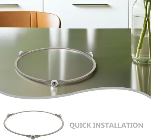 Vista 9 de 2pcs Microwave Turntable Ring with Rollers 22.2cm Plastic Replacement