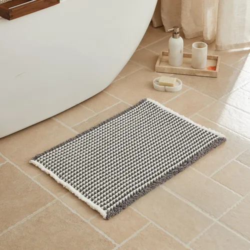 Vista 107 de Triohero Tapete de baño con diseño de gofre, tapete de baño pequeño y bohemio, antideslizante, lavable, ultra suave, súper absorbente, de secado
