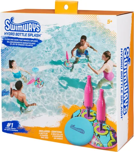 Vista 8 de SwimWays Hydro Bottle Splash, juguetes de piscina para niños y adultos, juego de piscina con disco para lanzar, juguetes al aire libre para niños