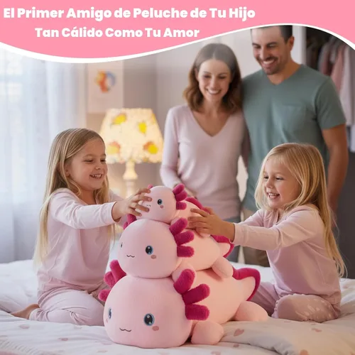Vista 9 de SQEQE Ajolote de peluche con peso, juguete de peluche de ajolote con peso suave, bonita almohada para abrazar, regalo para niños y adultos