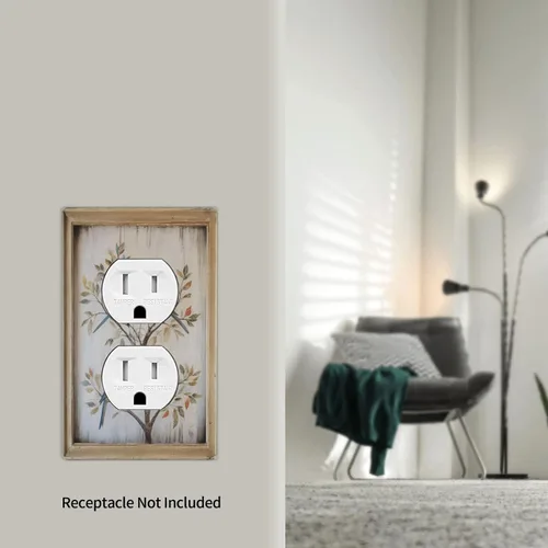Vista 6 de Cubiertas Decorativas para Interruptores de Luz Arte de Pájaros BirdArt 1 Gang Salida Dúplex Individual Placa de Pared Placa de Interruptor Placa