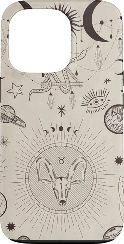 Vista 10 de Estuche estético para iPhone 12/12 Pro astrológico celestial con signo del zodiaco Capricornio