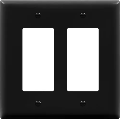 Vista 24 de ENERLITES - Cubierta decorativa de interruptor doble, placa de pared de dos salidas, 2 bandas de gran tamaño, 5.50 x 5.50 pulgadas, termoplástico