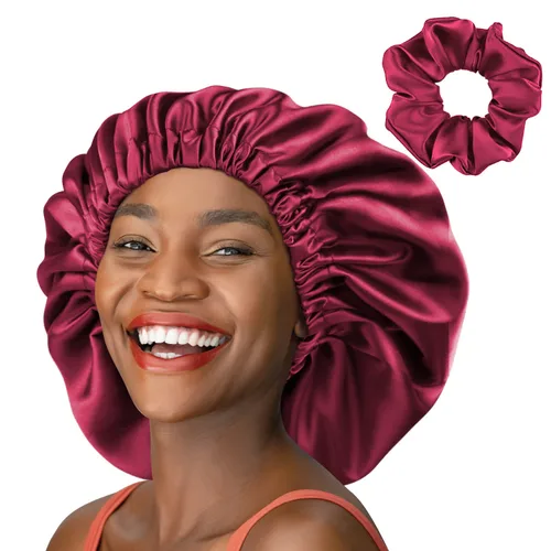 Vista 10 de Winitas Gorro de satén grande para mujeres negras con cabello rizado para dormir