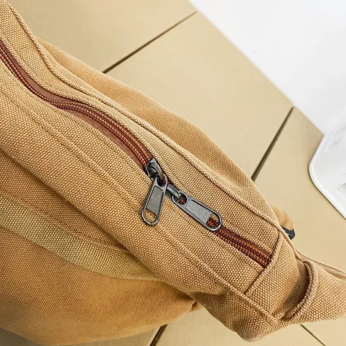 Vista 4 de Bolso bandolera casual de lona para mujeres y hombres