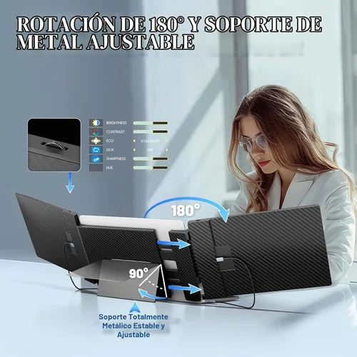 Vista 5 de Teamgee Extensor de pantalla portátil IPS Monitor portátil 14.2