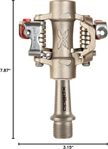 Vista 6 de Xpedo M-Force 8 TI Clipless/ MTB-Pedal Dual-sided entry, adjustable release tension, triple sealed bearings, compatible with Shimano SPD cleats