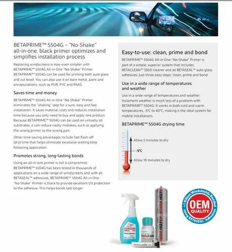 Vista 4 de Dow Automotive -5504G Beta Prime Imprimación de vidrio 125 mL