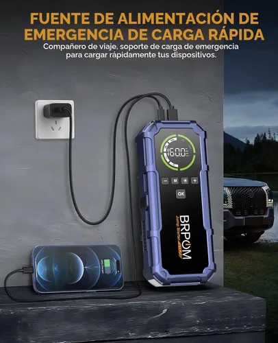 Vista 3 de BRPOM Arrancador de salto 8000A con compresor de aire, inflador