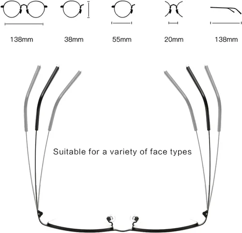 Vista 5 de Negocios Casual Hombres Ultraligero Metal Cuadrado Medio Marco Transición Bifocal Lente Gris Gafas de Lectura Presbíopes