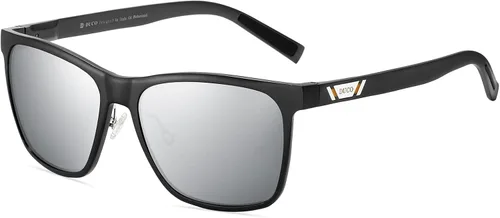 Vista 4 de DUCO Gafas de sol polarizadas para hombre, protección UV, marco rectangular retro, para conducir, pesca, 100% bloqueo UV, 3029H