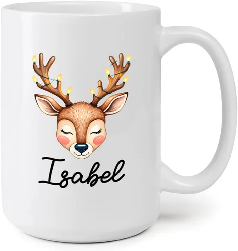 Vista 9 de Taza de café de Navidad personalizada con bastón de caramelo, divertida taza de cerámica de bastón de caramelo, regalos para familiares, amigos