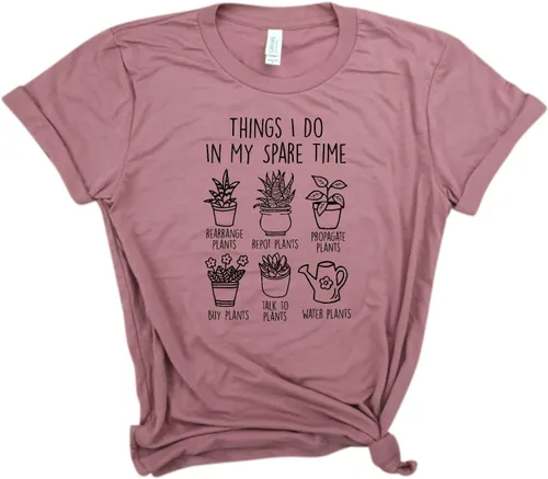 Vista 2 de Things I do in my spare time - Crazy Plant Lady, Camisa de jardinería, a base de plantas, Alimentado por plantas, Camisa de granjero, Camisa