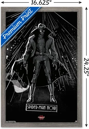 Vista 3 de Trends International Marvel Spider-Man - Póster de pared con texto en inglés "Into The Spider-Verse", de Spider-Man Noir, 14.725 x 22.375 pulgadas