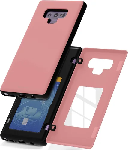 Vista 29 de GOOSPERY Parachoques magnético para puerta compatible con Galaxy Note 10, estuche tipo billetera con tarjetero, cierre automático por iman, funda