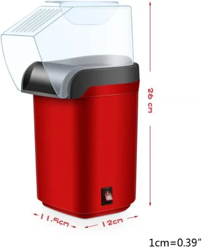 Vista 6 de Máquina para hacer palomitas de maíz de 1200 W Máquina gourmet de palomitas de maíz Mejor máquina de palomitas de maíz de aire, sin grasa