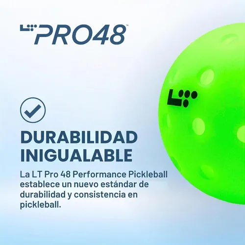 Vista 6 de LT Pro 48 Pickleball - Pelota oficial de PPA Tour con 48 agujeros y construcción duradera de 2 piezas