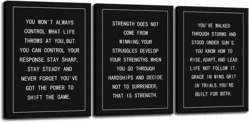 Vista 49 de Arte de Pared Motivacional 40 Razones para Entrenar 3 Piezas Pintura Impresión en Lienzo Decoración de Oficina Póster Mentalidad Millonaria