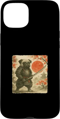 Vista 9 de Pug Samurai Japanese Warrior Costume Sumi-e Art Funny Case for iPhone 17