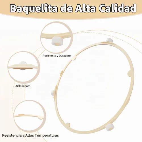 Vista 5 de Anillo giratorio de microondas Anillo de rueda de soporte de rodillo de 8.5 pulgadas compatible con Samsung GE Frigidaire Reemplazar#: WB06X10625