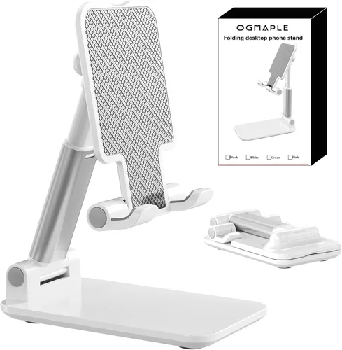 Vista 10 de Soporte para Teléfono de Escritorio, MT-6 Soporte para Teléfono Celular para Escritorio Soporte Universal para Teléfono Celular Plegable y Ajustable