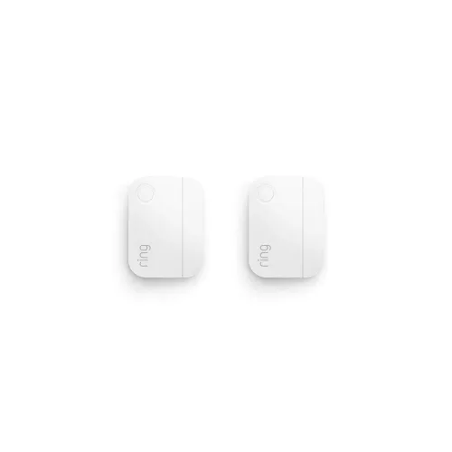 Vista 2 de Sensor de contacto de la Alarma Ring (2.ª generación, 2 unidades) Alertas instantáneas de ventanas y puertas La batería dura aproximadamente 3