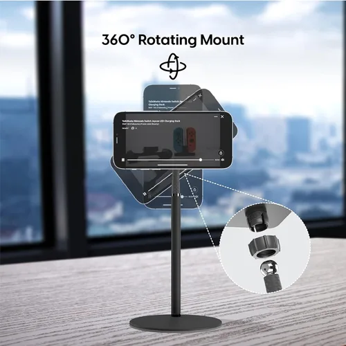 Vista 4 de TALK WORKS - Soporte magnético de escritorio compatible con iPhone 15/15 Pro/15 Pro Max, 14/14 Plus/14 Pro/14 Pro Max, 13/13 Mini/13 Pro/13 Pro Max