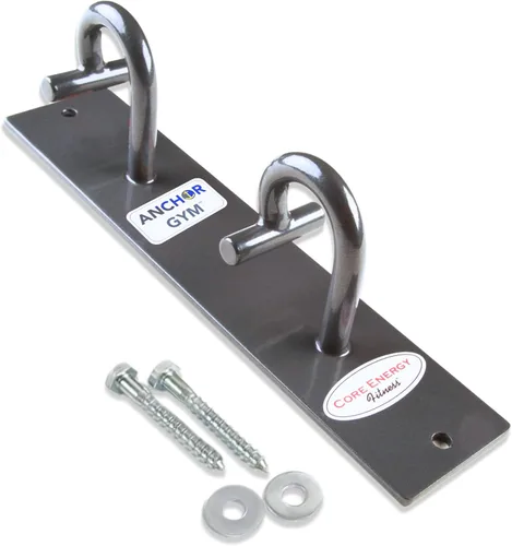 Vista 11 de Anchor Gym Core Station - Anclajes de entrenamiento de montaje en pared para banda de resistencia, tres unidades con dos ganchos para bandas