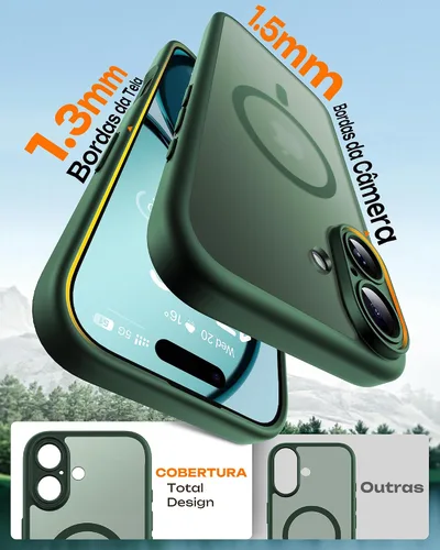 Vista 810 de TOCOL Funda para iPhone 11, compatible con Magsafe, protección completa de cámara, imanes integrados, protección contra caídas, funda translúcida