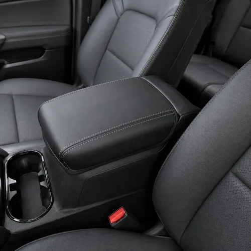 Vista 76 de Great-luck Funda de cuero para consola central, almohadilla para reposabrazos, accesorios de cubierta de caja (costuras rojas) para BMW X1 2023 2024