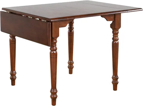 Vista 4 de Sunset Trading Andrews - Juego de comedor rectangular de 3 piezas de 48 pulgadas Mesa de hojas colgantes expandible Sillas Arrowback totalmente