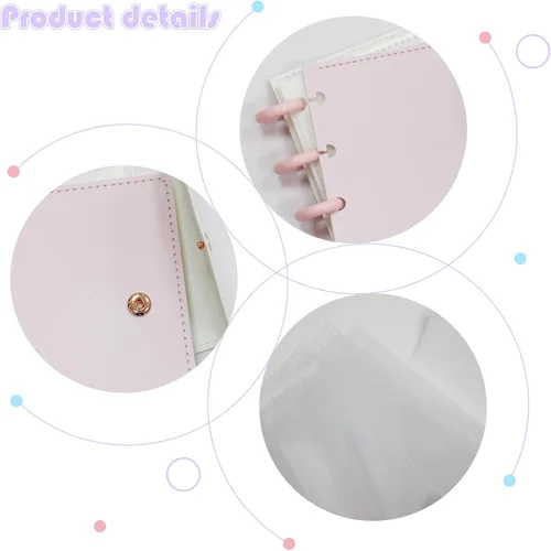 Vista 5 de Carpeta para tarjetas fotográficas de 3 pulgadas, álbum de fotos desmontable, mini libro de fotos con 20 bolsillos para 40 tarjetas (rosa)