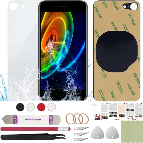 Vista 36 de Funda trasera de repuesto compatible con iPhone 8 de 4.7" + Herramientas profesionales (Gris espacial) Incluye herramientas profesionales, cinta