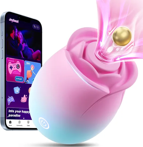 Vista 9 de Juguete Sexual Rosa para Adultos – Vibrador Rosa APP para Mujeres, Juguetes Sexuales con 9 Modos de Succión y Vibración, Vibrador de Punto G