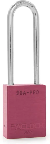Vista 24 de PACLOCK Candado de la serie 90A-PRO, compre American Act obediente, aluminio anodizado marrón, cilindro de 7 pines de alta seguridad con 1 llave por
