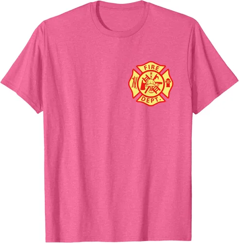 Vista 28 de Camiseta con logotipo de bomberos con símbolo de bombero, Negro