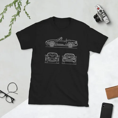Vista 7 de MX-5 Roadster Miata Sports Car - Camiseta para hombre de Japón Eunos Sports Cars