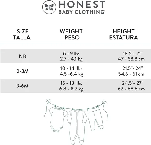 Vista 5 de HonestBaby 15-Piece Welcome Home Gift Set 100% Organic Cotton for Newborn Infant Baby Boys, Girls, Unisex