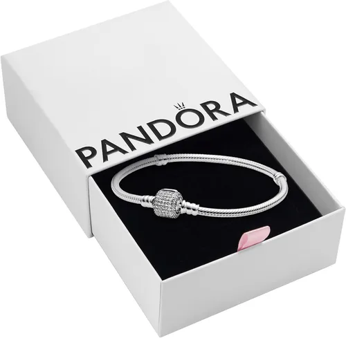 Vista 3 de Pandora firma cierre pulsera con Circonio Cúbico 590723cz-176.7