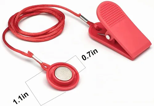 Vista 2 de Interruptor de seguridad magnético, cinta de correr universal, bloqueo magnético, parada de emergencia, accesorios para la mayoría de las cintas