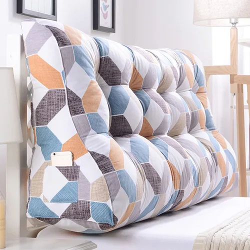 Vista 18 de CAMZ Almohada de lectura triangular de cabecera grande, almohada de posicionamiento individual, matrimonial, Queen King, almohada de apoyo