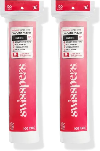 Vista 15 de Swisspers - Círculos exfoliantes premium de algodón – 80 unidades (paquete de 3) – 100% algodón puro, almohadillas de superficie de doble cara