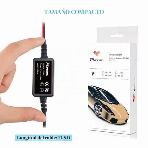 Vista 4 de Dash Cam Hardwire Kit Micro USB 12V-24V a 5V Car Dash Camera