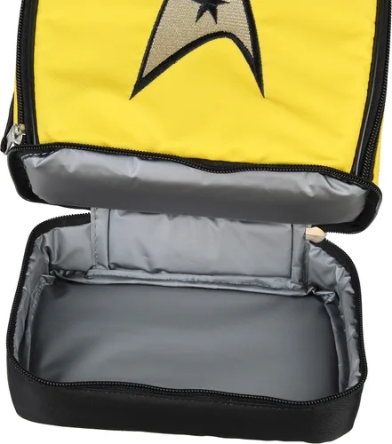Vista 6 de INTIMO Star Trek The Original Series Captain Kirk - Lonchera aislada con doble compartimento y logotipo de comando bordado, 10 pulgadas