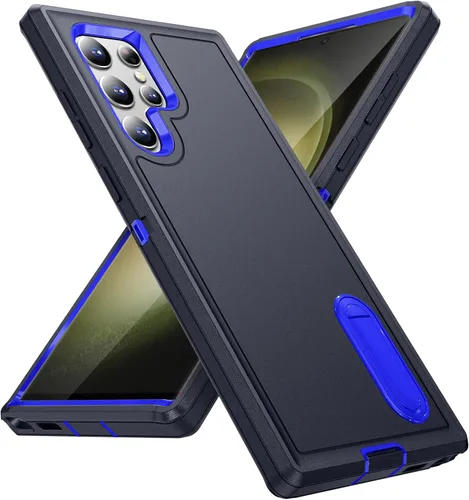 Vista 9 de BaHaHoues Funda para Samsung Galaxy S23 Ultra con soporte integrado, a prueba de golpes y caídas de grado militar para Galaxy S23 Ultra 5G