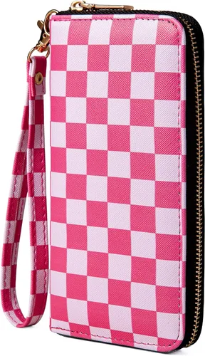 Vista 8 de Billetera con estampado de vaca, regalos de vaca para mujer, monedero delgado para tarjetas de crédito, Abeja, Cartera larga delgada