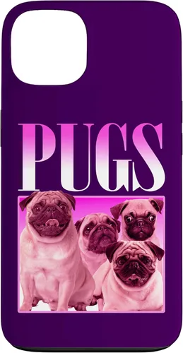 Vista 7 de iPhone 16 Pugs Bootleg Rap Lindo Pug Dog Pet Owners Retro 90's Poster Case