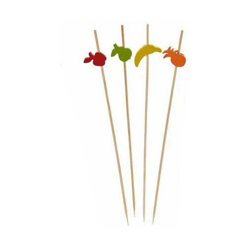 Vista 3 de Set de Pinchos para Barbacoa Kinvara Bambú Pincho Decorado (24 Unidades)
